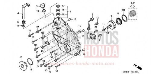 PANNEAU CARTER-MOTEUR D. CBR600RR3 de 2003